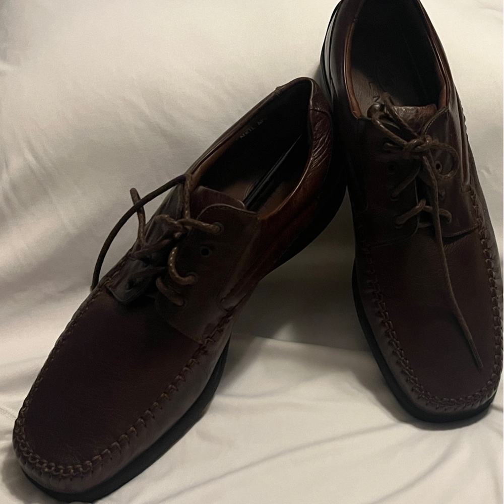 Neil M Rich Brown Leather Boat Shoes